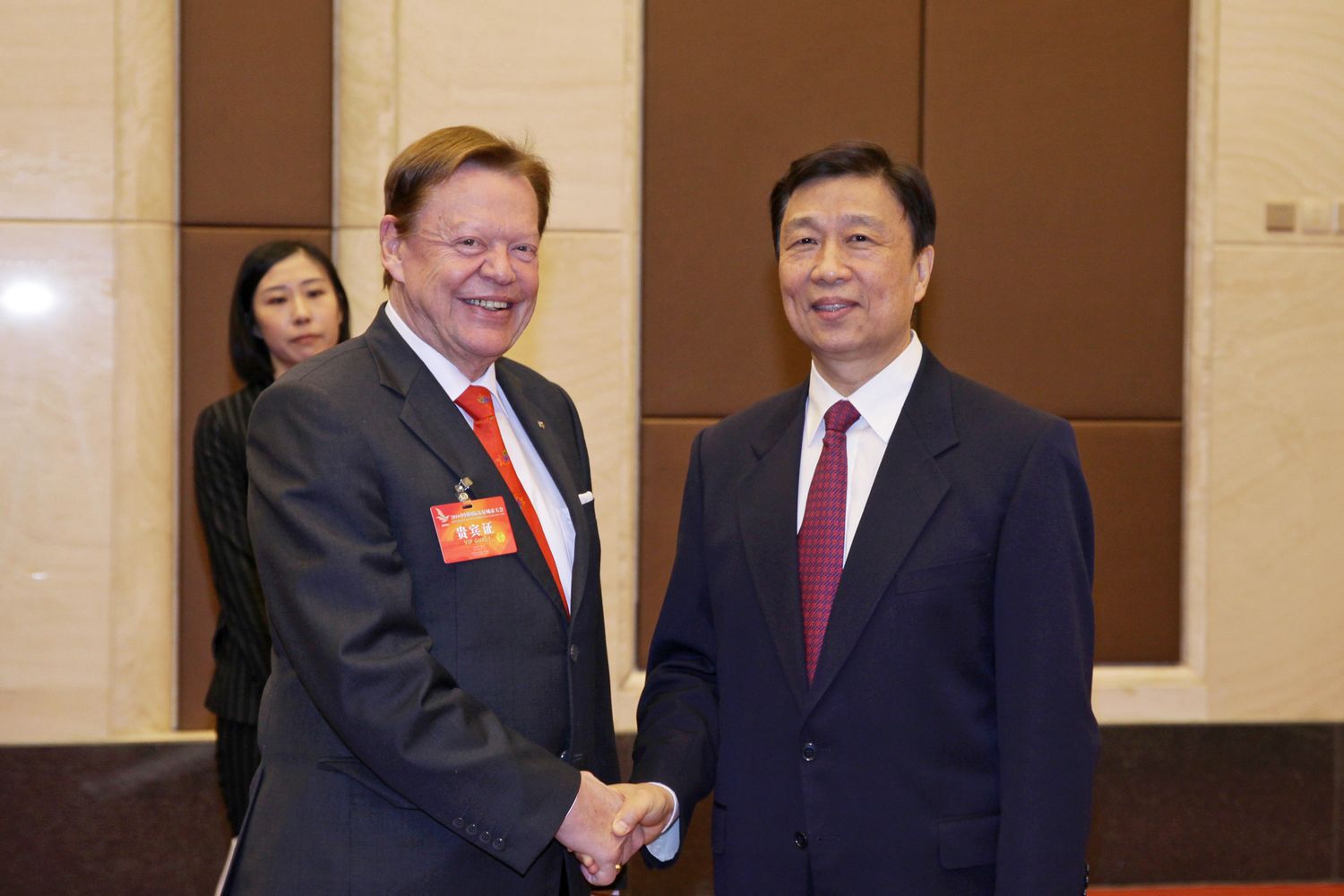 H.E. Li Yuanchao, Vizepräsident der Volksrepublik China und INTERKULTUR Präsident Günter Titsch © CPAFFC
